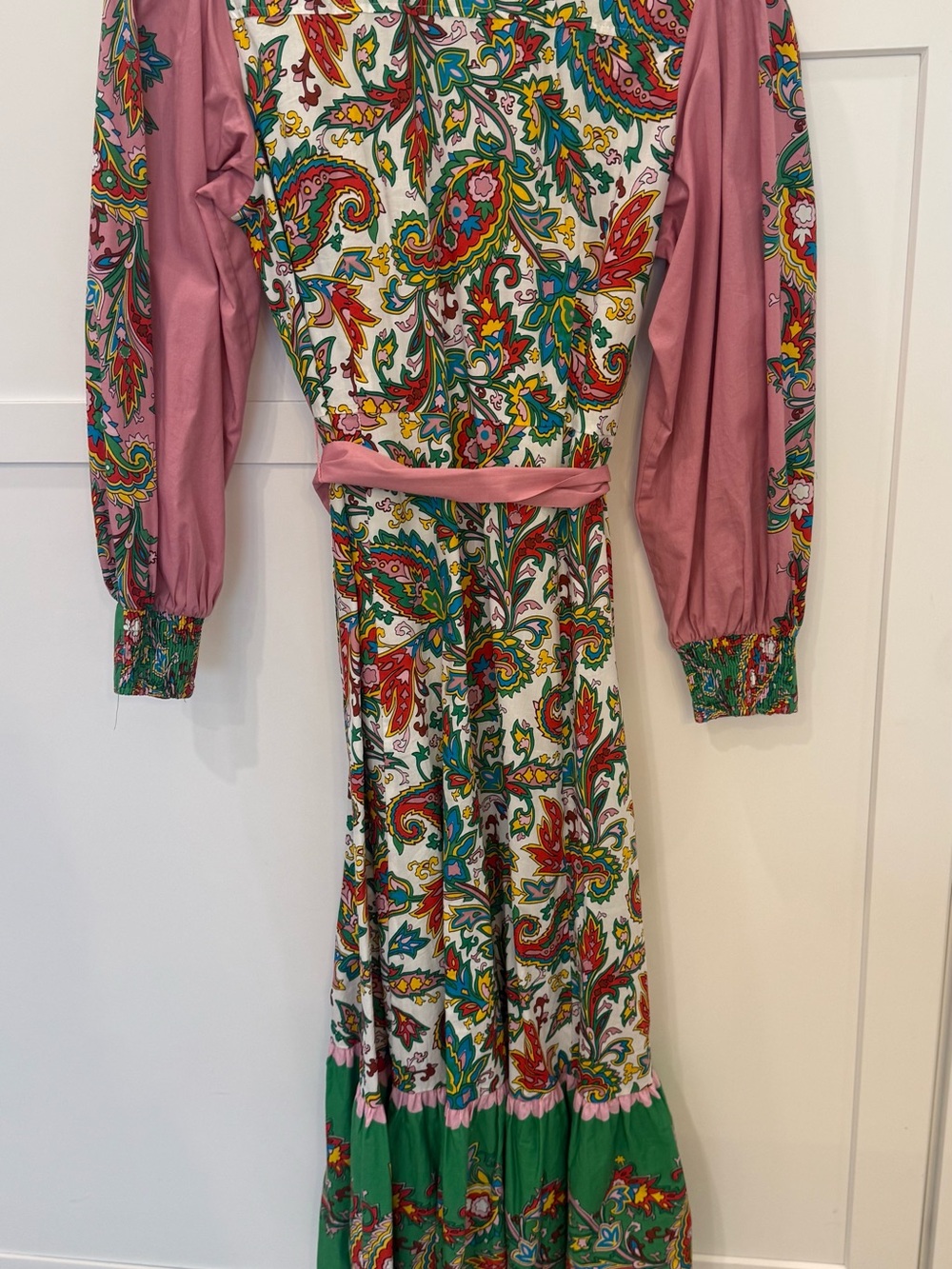 Boden Midi Shirt Dress
Ivory, Paisley Azure Pink Long Sleeve Paisley Maxi